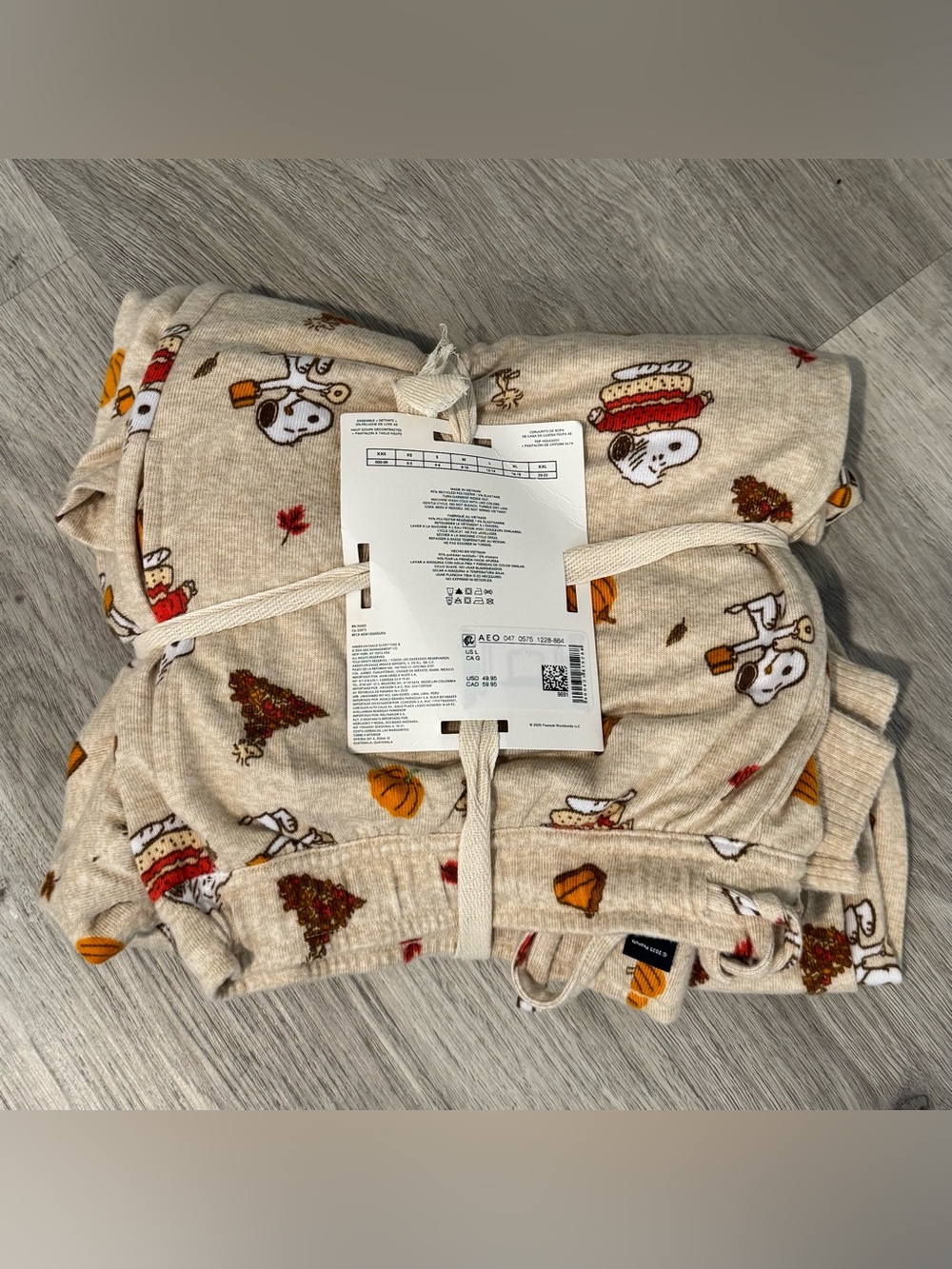 NEW American Eagle Fall Snoopy Pajama Set | Size Large - Picture 3 of 3